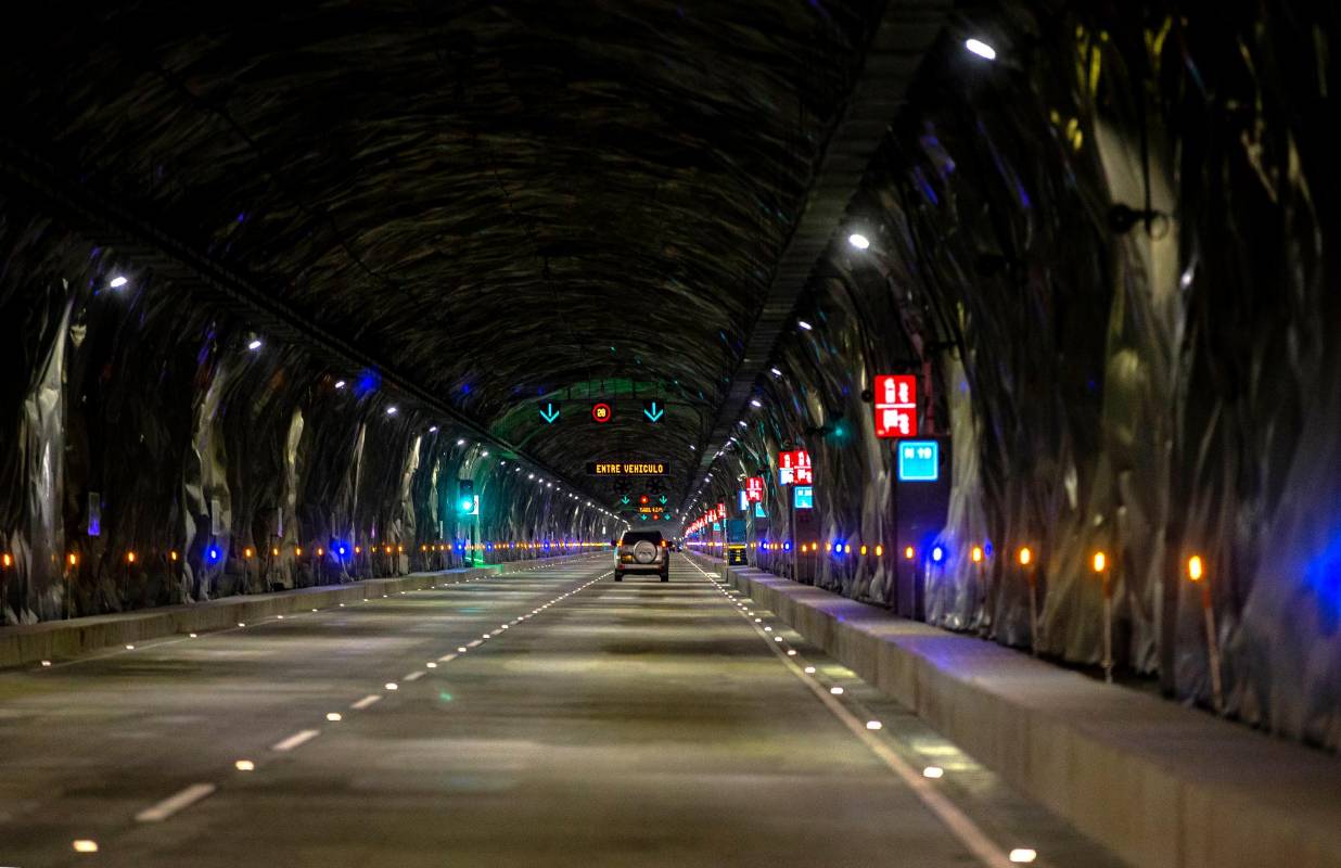 El nuevo túnel de La Quiebra mide 4,3 km y es la obra de mayor envergadura de la concesión. Foto Juan Antonio Sánchez Ocampo