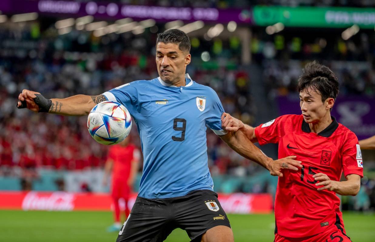 Fue un partido parejo en el trámite, con pocas ocasiones de gol, pero la ‘Celeste’ estuvo más cerca anotar que los surcoreanos. Foto: JUAN ANTONIO SÁNCHEZ.