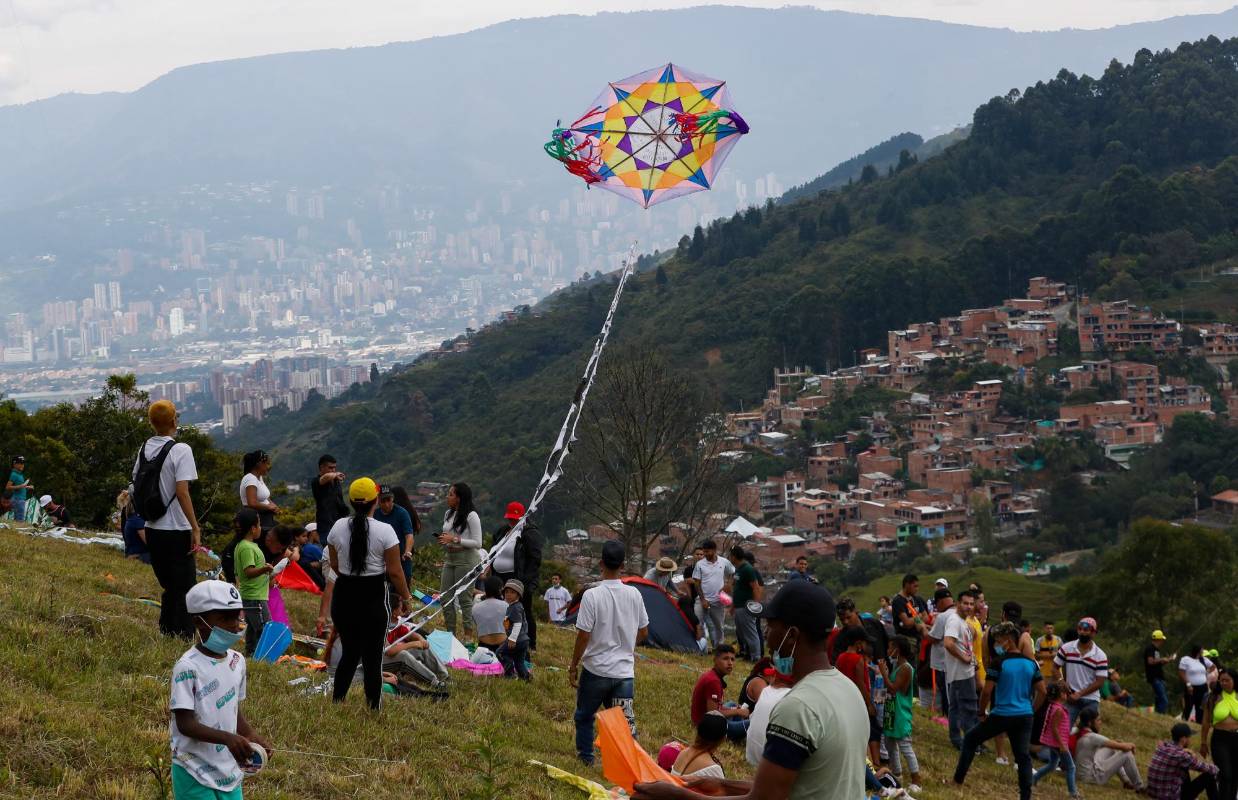 Así cogió vuelo la celebración de el Festival Municipal de cometas en su edición numero 28 en Belén Altavista. Foto: Manuel Saldarriaga Quintero.
