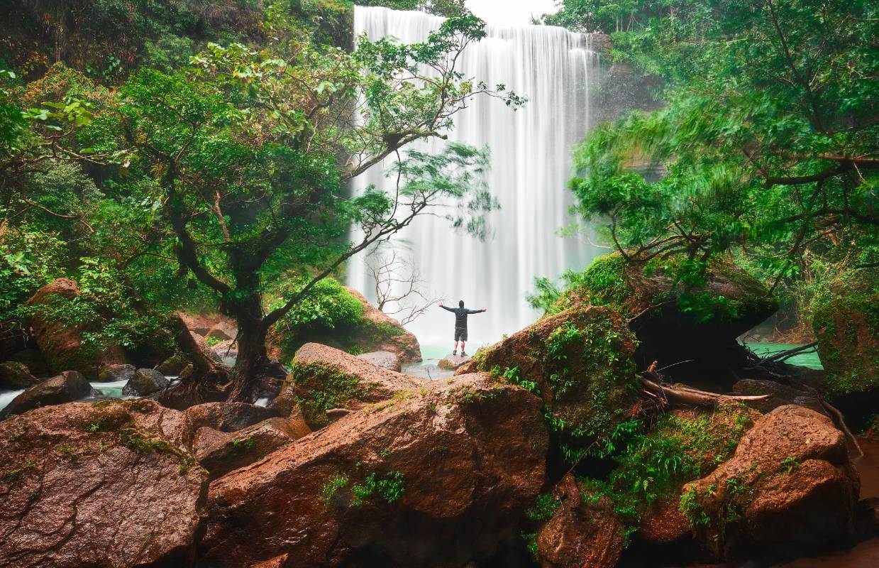 La cascada Telares de Cristal está ubicada en la vereda San Antonio y tiene una caída aproximada de 40 metros. FOTO: @luismunozfotografia