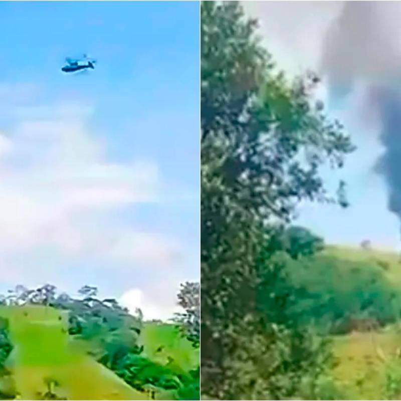 El helicóptero fue derribado en la vereda Los Toros, en límites entre Anorí y Amalfi, donde en junio había familias confinadas por cuenta de confrontaciones entre grupos armados ilegales. FOTOS Cortesía