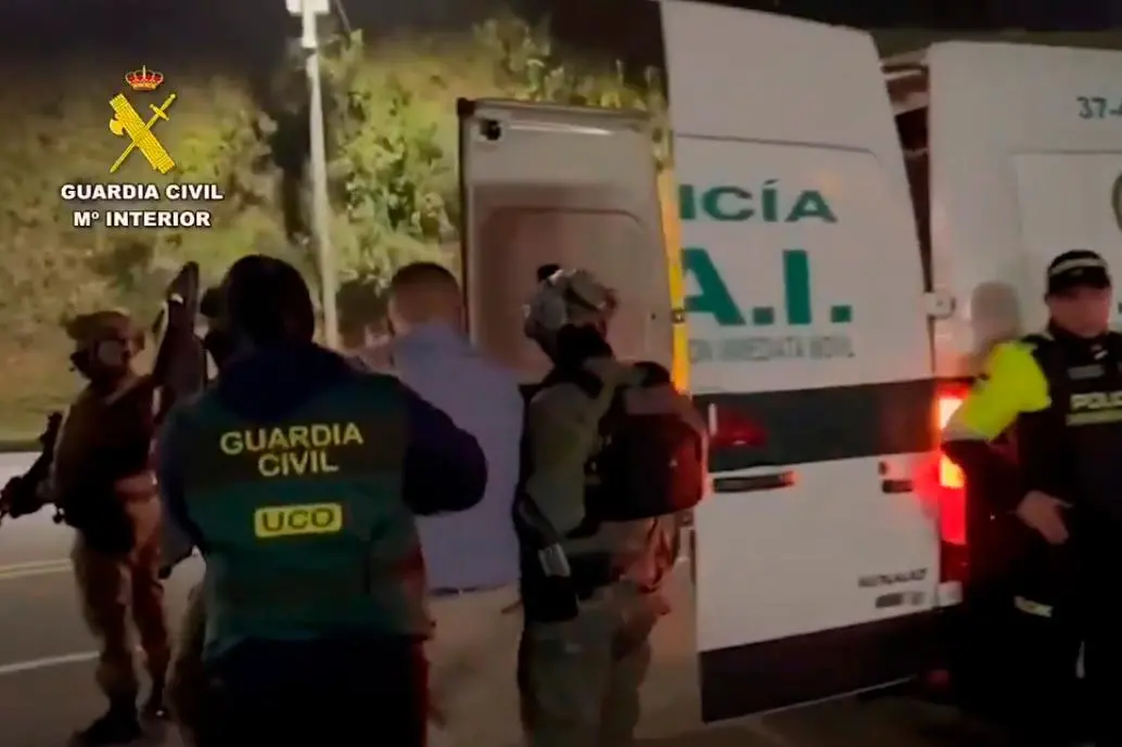 En la captura de alias “Medio Labio”, en el Alto de Las Palmas (Envigado), participó la Guardia Civil de España. FOTO<b><span class="mln_uppercase_mln"> cortesía</span></b>