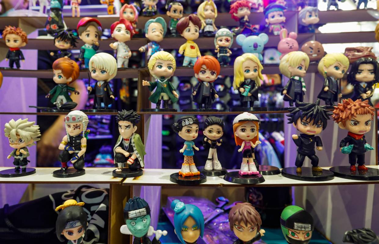 Objetos para coleccionistas se vieron en Comic Con. Foto: Manuel Saldarriaga 