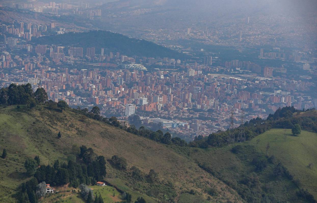 Pico el Manzanillo, llamada La Montaña que Piensa, en la vereda Pedregal del municipio de Itagüí. Foto: Manuel Saldarriaga