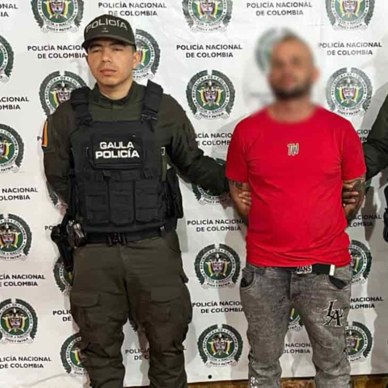 Alias “Arete” ya había sido detenido por estos hechos, pero recuperó la libertad por vencimiento de términos mientras avanzaba el proceso judicial. Foto: Policía Nacional.
