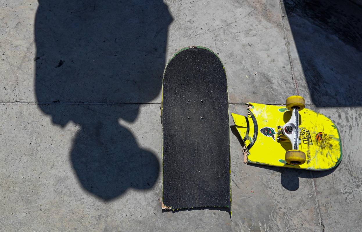 La competencia fue tan intensa que varias patinetas terminaron rotas. Foto Manuel Saldarriaga Quintero.