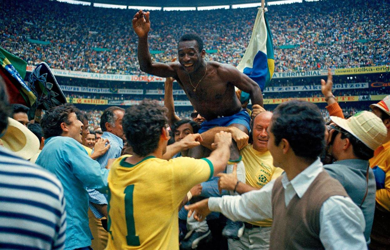 Pelé, fue campeón del Mundo con Brasil en los mundiales de Suecia 1958, Chile 1962 y México 1970. Foto: Getty
