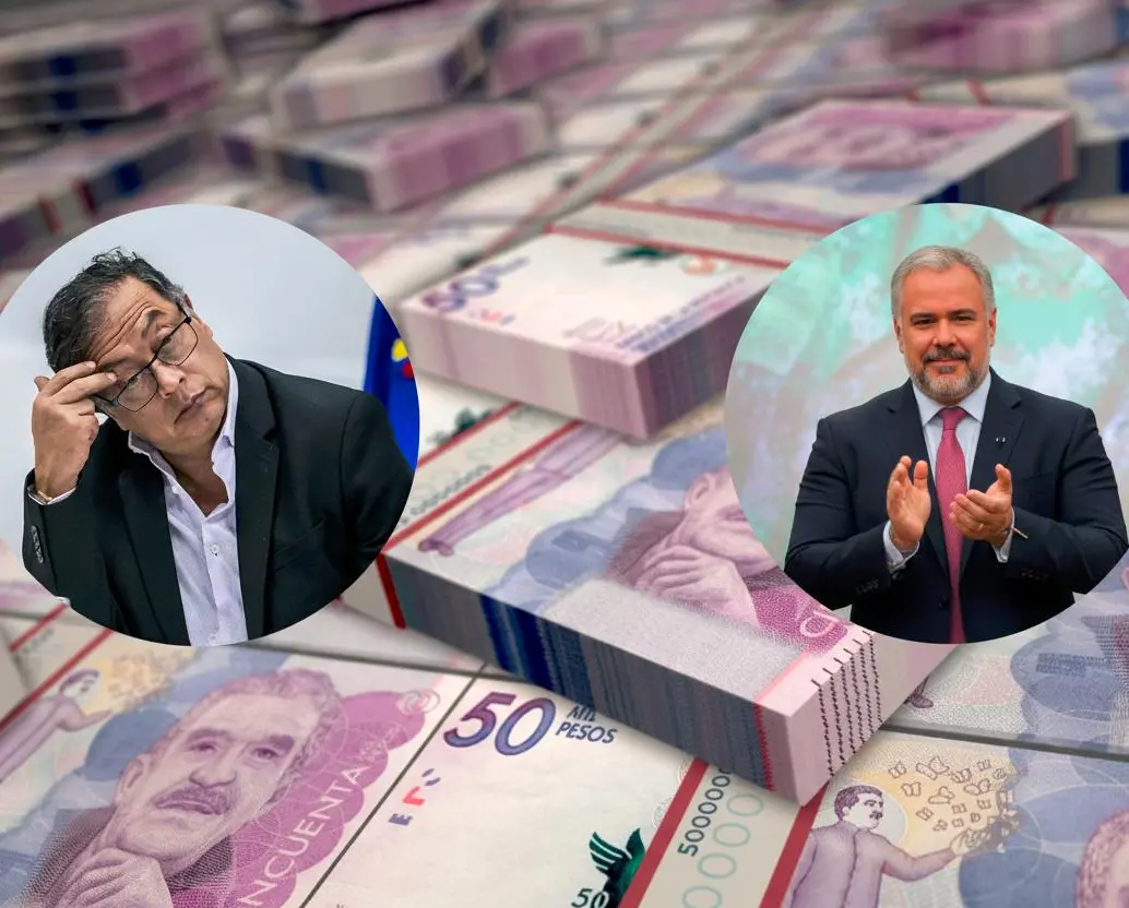 Iván Duque dejó el país con una deuda equivalente al 57% del PIB, pero con Petro llegaría a ser mayor al 60%. FOTO Colprensa, El Colombiano y Depositphotos. Montaje generado con IA. 