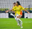 María Alejandra Baldovino (7), de 16 años de edad, es una de las figuras de Colombia en el Sudamericano Femenino sub-17. FOTO CORTESIA FCF