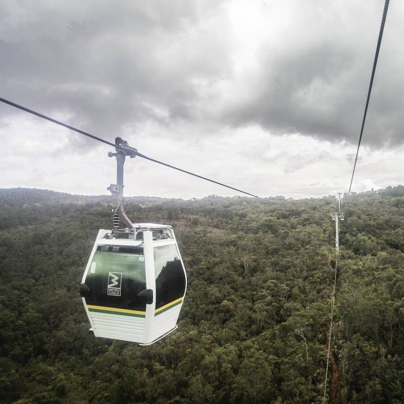 Imagen de referencia del Metrocable hacia el Parque Arví. FOTO: EL COLOMBIANO