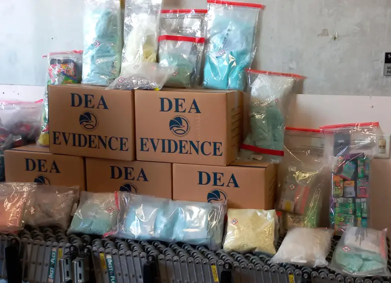 Muestras de droga analizadas en el Laboratorio Suroeste de la Agencia de Control de Drogas (DEA), en Miami. FOTO: NELSON MATTA COLORADO.