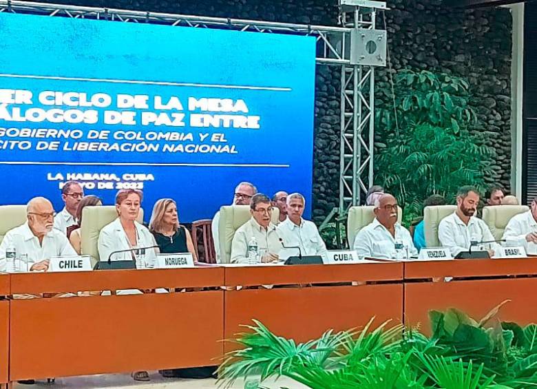 Imagen de referencia de la instalación del tercer ciclo de negociaciones con el ELN en La Habana, Cuba. FOTO: CORTESÍA 