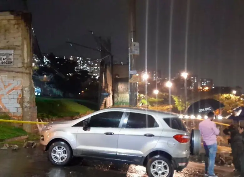Así quedó el muro afectado por las lluvias ayer en el Centro para menores de edad La Pola. FOTO: Cortesía Denuncias Antioquia