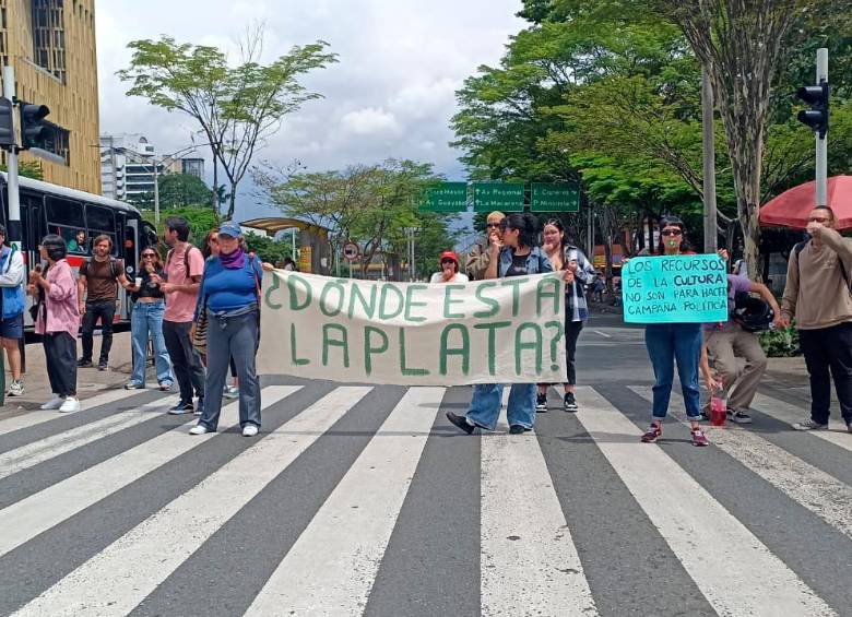 Desde mayo comenzaron las protestas del sector audiovisual por el manejo que le dio la secretaría de cultura a los recursos públicos. FOTO: EL COLOMBIANO