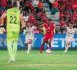 América logró una importante victoria, como visitante, ante Llaneros y llegó a 27 puntos en la tabla de posiciones, en la cual es líder solitario. FOTO TOMADA X@AmericadeCali