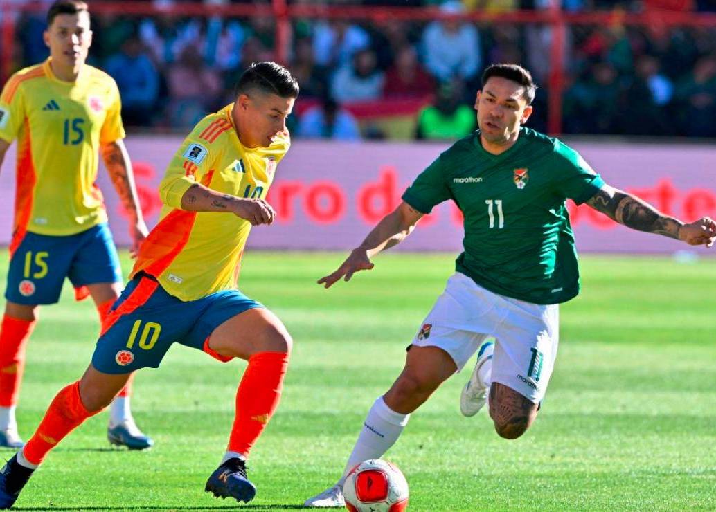 Imágenes del encuentro en el que Colombia cayó 1-0 en El Alto frente a Bolivia en la presente Eliminatoria. FOTO FCF