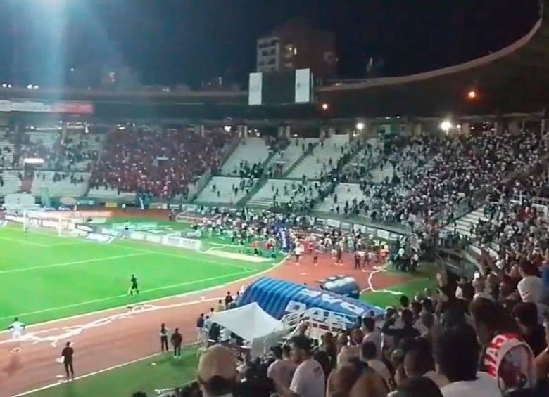 El encuentro terminó 3-0 en favor del Once Caldas en el estadio Palogrande de Manizales. FOTO: Captura de video