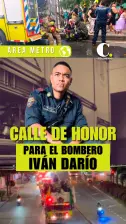 Despedida de honor al bombero Iván Darío
