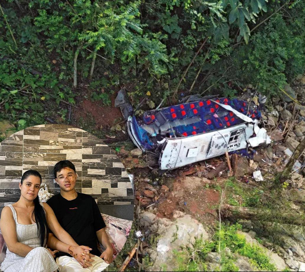 Así quedó el bus accidentado en el municipio de Remedios que llevaba 34 estudiantes, entre ellos Nicolás Ochoa, sobreviviente a la tragedia. FOTOS Manuel Saldarriaga y Cortesía