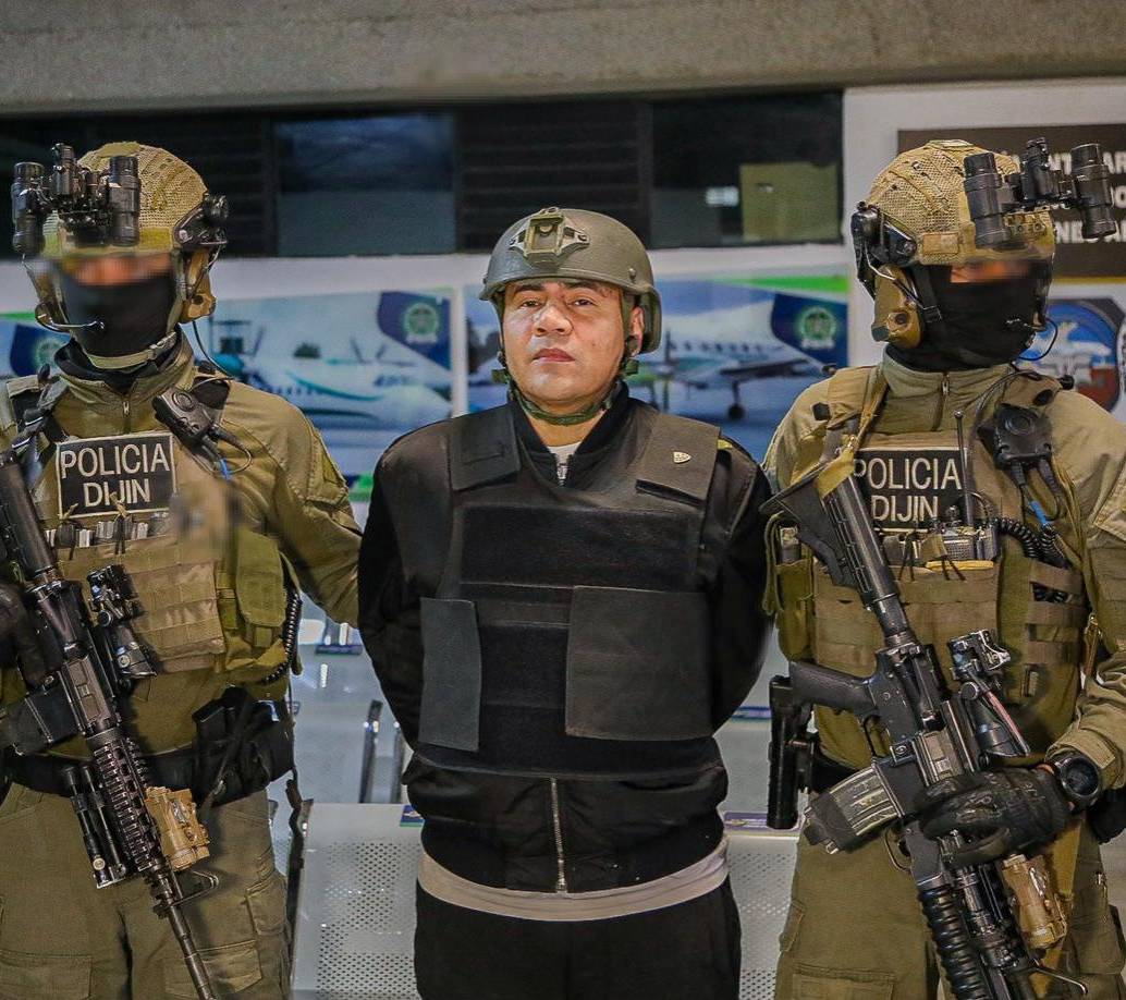 Alias Pipe Tuluá, señalado cabecilla de la organización criminal “La Inmaculada”. Foto: Polícia Nacional.