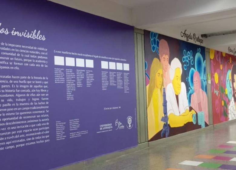 Uno de los murales realizados dentro de la Universidad de Antioquia. FOTO: Cortesía.