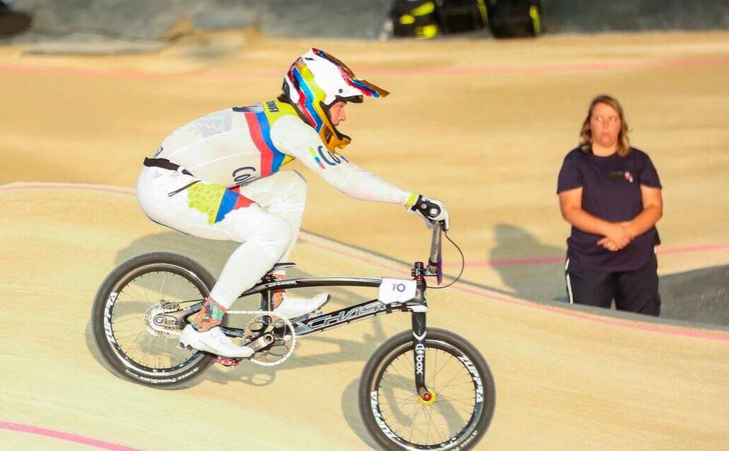 Mateo Carmona fue bicampeón en el Campeonato Iberoamericano de BMX realizado en Río de Janeiro, Brasil. Foto: Cortesía BMX Antioquia.
