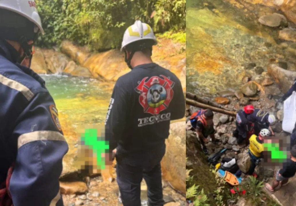 Bomberos encontraron el cuerpo sin vida del joven. FOTO: REDES SOCIALES