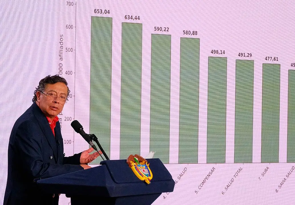 El presidente Gustavo Petro anunció que el Gobierno comenzará a retirar licencias a las EPS con peor desempeño, en medio de la crisis del sistema de salud. FOTO cortesía Presidencia
