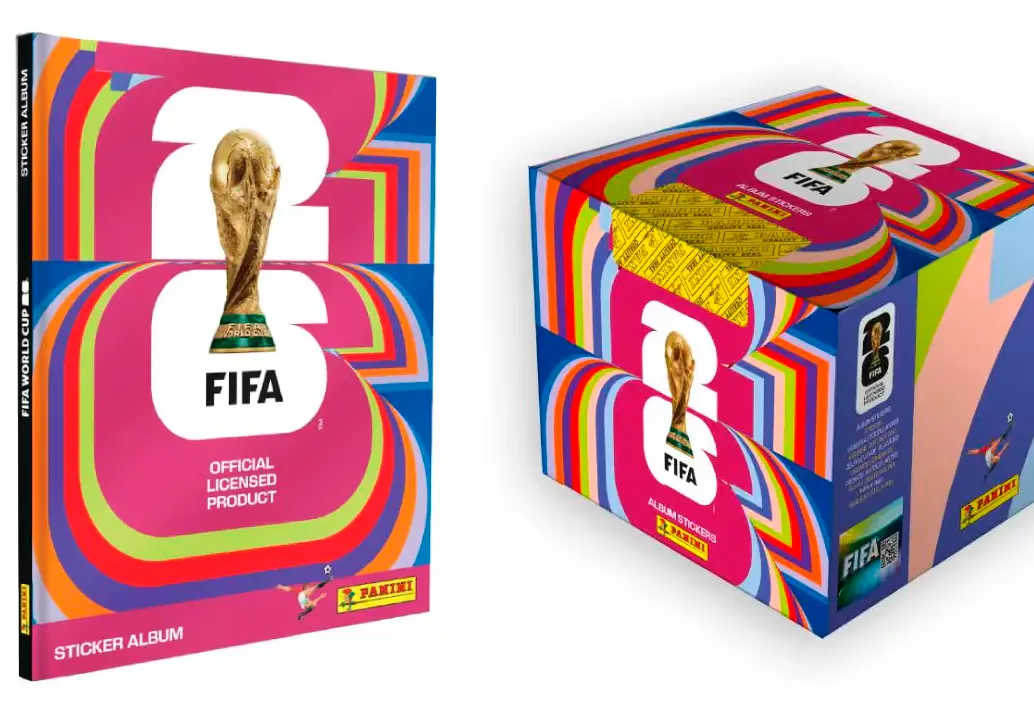 El Álbum de Panini del Mundial 2026 y la caja de láminas. FOTO PANINI