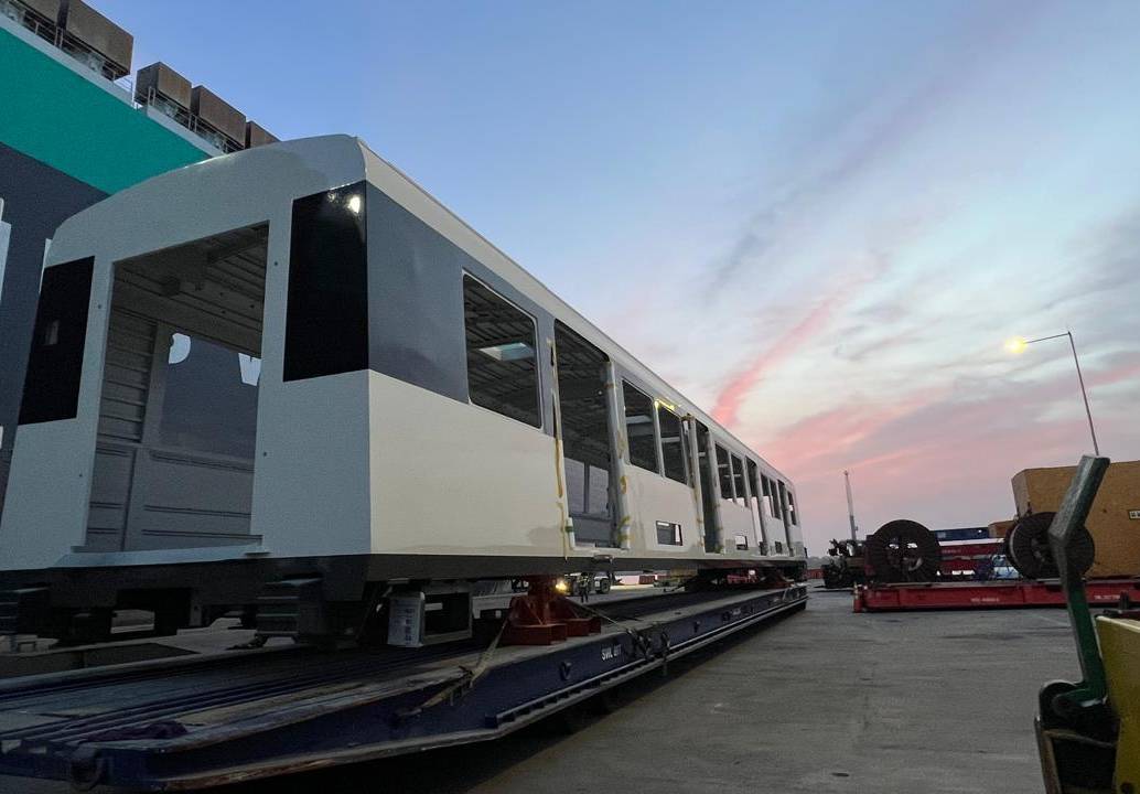 Esta parte del tren llegará próximamente al país para continuar su ensamblaje en los talleres del Metro, ubicados en Bello. Foto: Cortesía