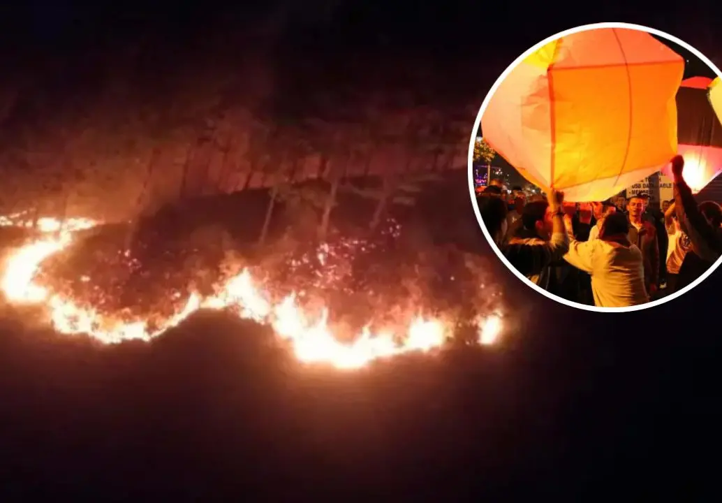 Pólvora, globos de mecha, sobrecarga de conexiones eléctricas y velas encendidas son los principales causantes de incendios en Antioquia. FOTO: Cortesía