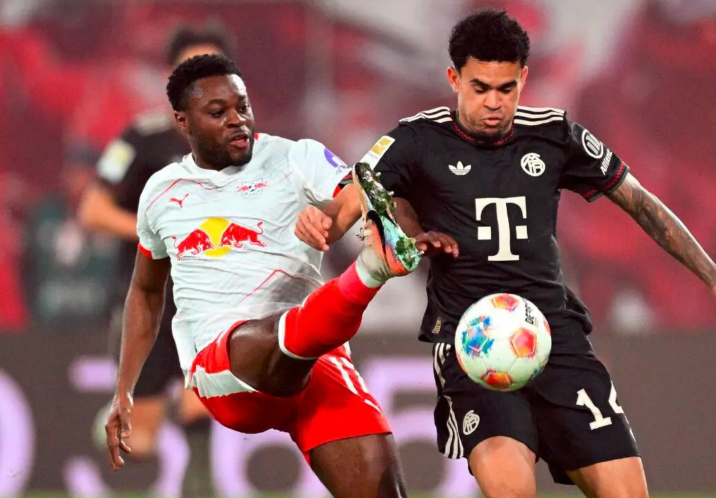 Luis Díaz actuó todo el compromiso en la goleada del Bayern sobre el Leipzig. FOTO GETTY