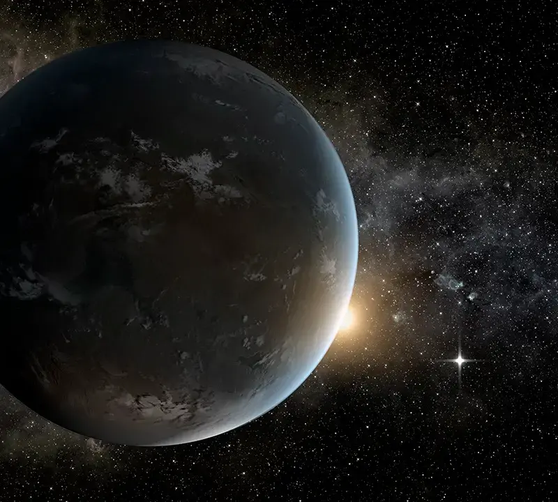 Concepto artísitco de K2-18 b, un exoplaneta ubicado a 124 años luz de la Tierra. FOTO cortesía Nasa