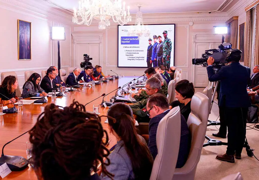 En el consejo de ministros, el presidente, Gustavo Petro, anunció que cambiará radicalmente la administración de los puertos. FOTO cortesía Presidencia de Colombia