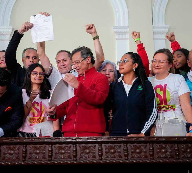 El presidente Petro aseguró que volverá a radicar la consulta popular en el Senado. FOTO: Cortesía Presidencia