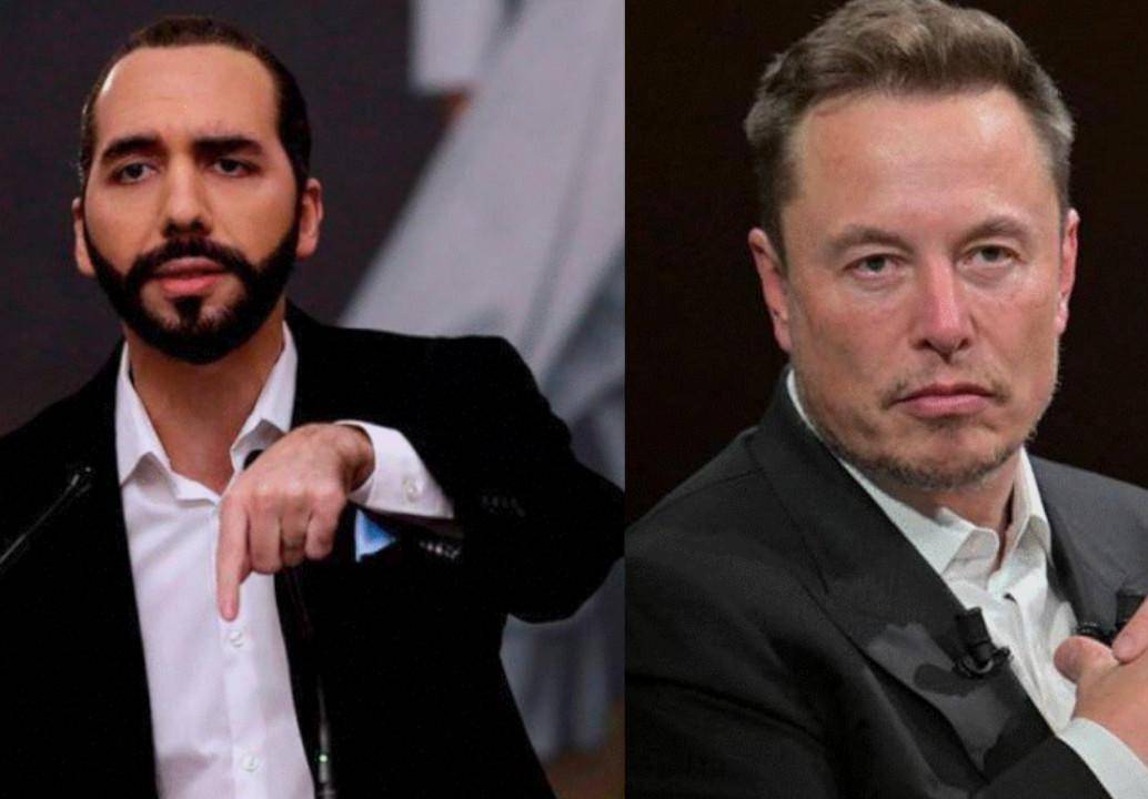 Nayib Bukele y Elon Musk se reunieron en Gigafactory en Austin, Texas. Foto: AFP