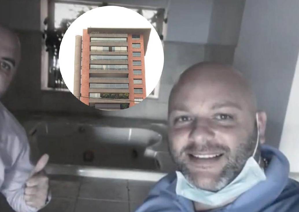 Quintero envió al grupo una fotografía suya junto a Jorge Liévano —exgerente de Metroparques e imputado por la Fiscalía— en la zona del jacuzzi. Foto: Noticias Caracol