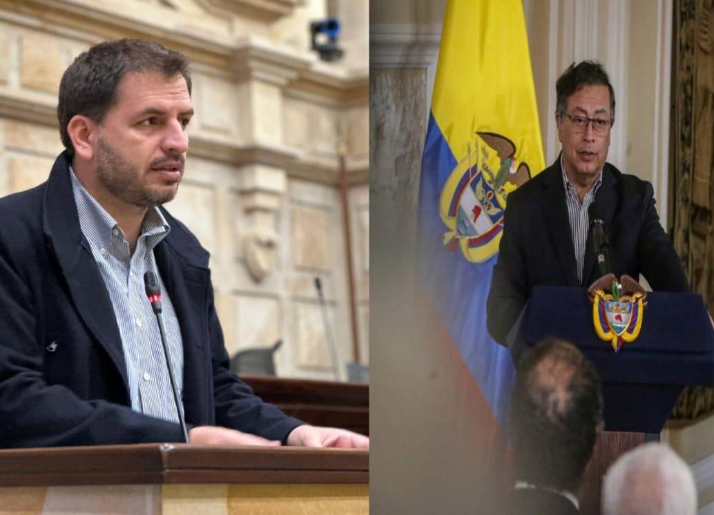 El trino de Gustavo Petro, publicado horas antes del atentado contra Miguel Uribe Turbay, fue retomado por Andrés Forero en medio del debate político. FOTO: Colprensa, Andrés forero vía X. 