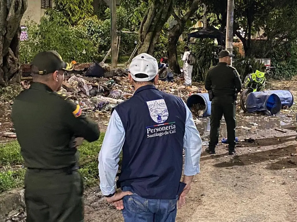 El atentado en Cali sucedió en la noche del domingo. Foto: Personería de Cali.