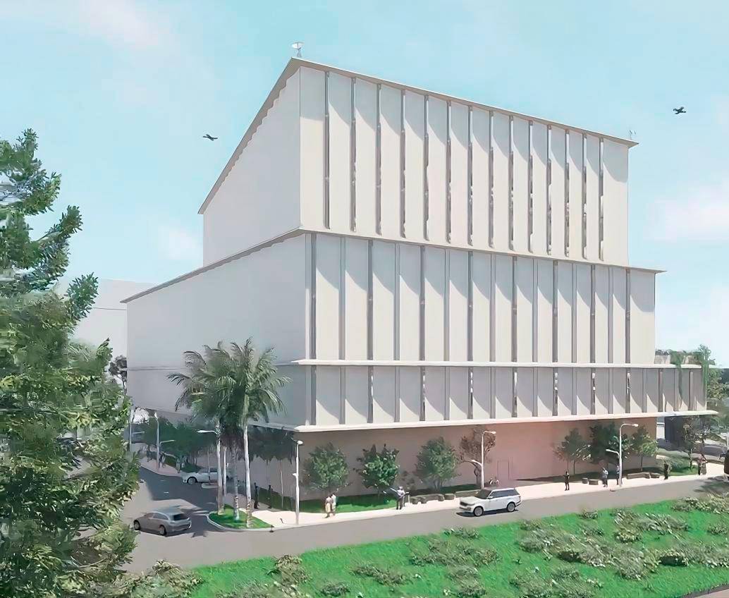 Este es el diseño del edificio del C5, que estará en el sector de Barrio Triste, en el centro de Medellín. La ubicación es privilegiada para la pronta reacción ante cualquier situación. FOTO: CORTESÍA