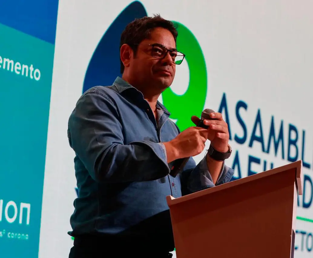 Guillermo Herrera, presidente ejecutivo de Camacol, durante la Asamblea de afiliados y Foro Económico Sectorial. FOTO: MANUEL SALDARRIAGA