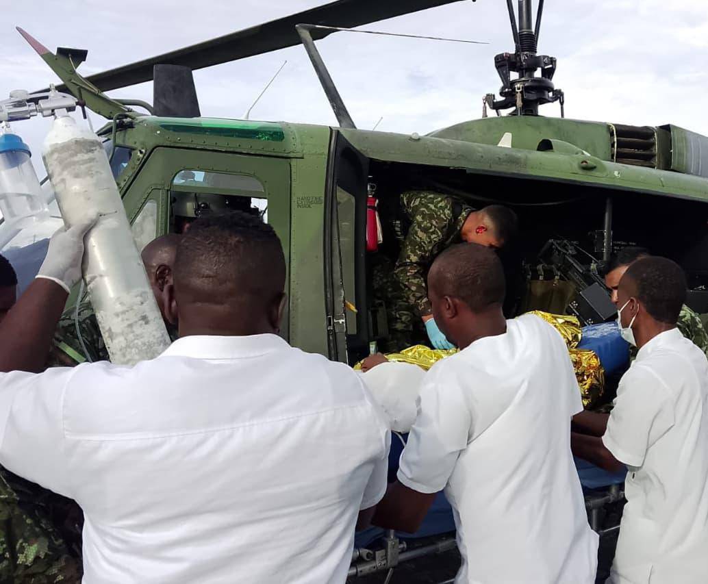 Cuatro niños heridos tras caer en un campo minado en el municipio de Olaya Herrera, Nariño. FOTO: Ejército Nacional