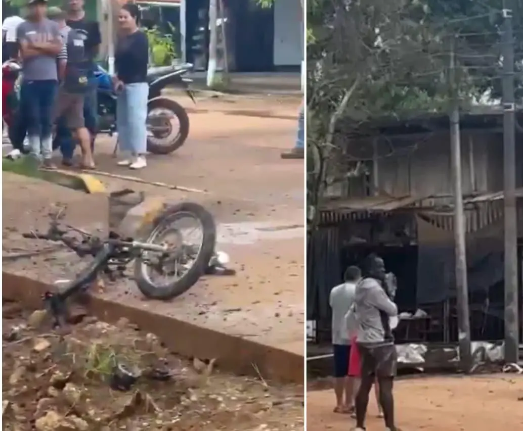 Una motobomba explotó en Calamar, Guaviare. FOTOS: Tomadas de redes 