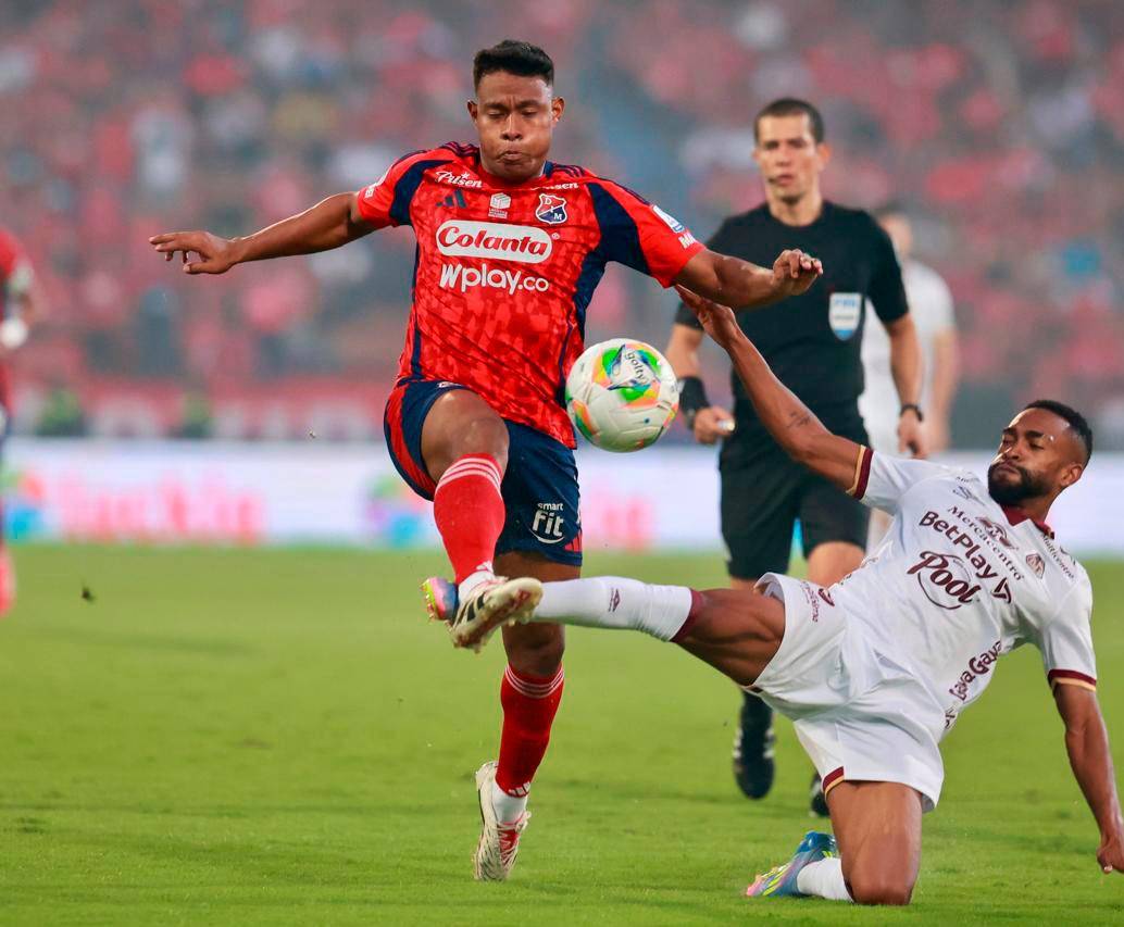 Independiente Medellín lidera el Grupo A de los cuadrangulares semifinales de la Liga Betplay. Léider Berrío, entre los inicialistas. Foto: MANUEL SALDARRIAGA