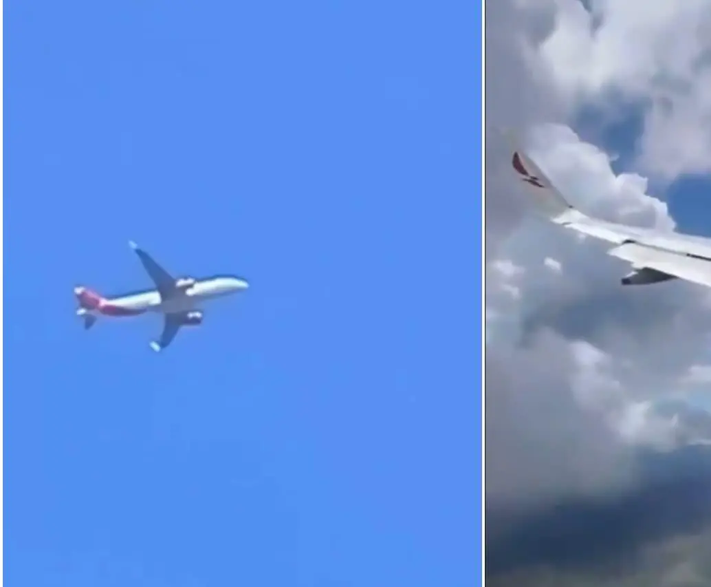 Un avión de Avianca aterrizó de manera preventiva en el aeropuerto Alfonso Bonilla Aragón de Cali. FOTOS: Capturas de video