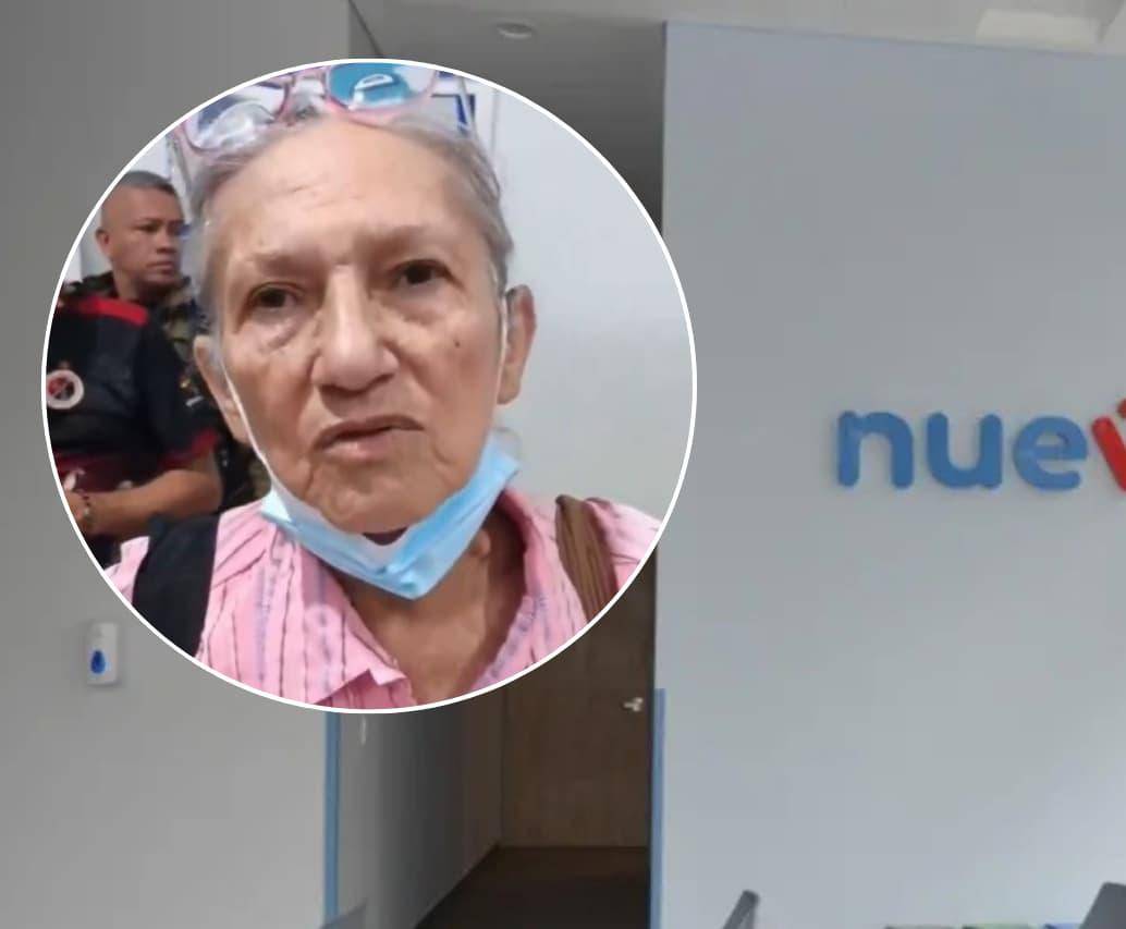 Cecilia Quintero murió reclamando un medicamento en punto de dispensación de la Nueva EPS. FOTOS: Capturas de video - Colprensa