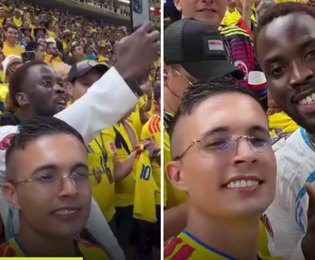 Hinchas de la Selección Colombia honraron el himno de la selección de República Democrática del Congo en el Mundial 2026. FOTOS: Capturas de video 