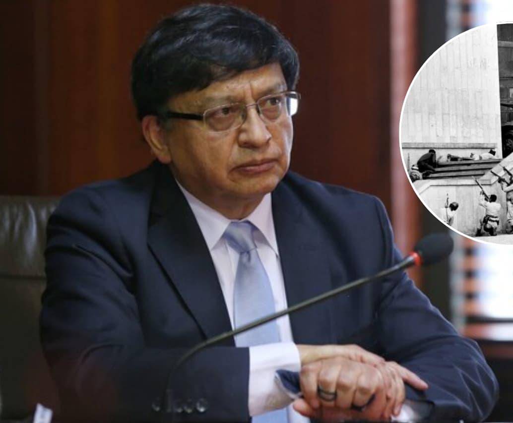 La palabras de Jorge Enrique Ibáñez Najar, presidente de la Corte Constitucional, por los 40 años de la toma del Palacio de Justicia. FOTOS: EL COLOMBIANO - Colprensa 