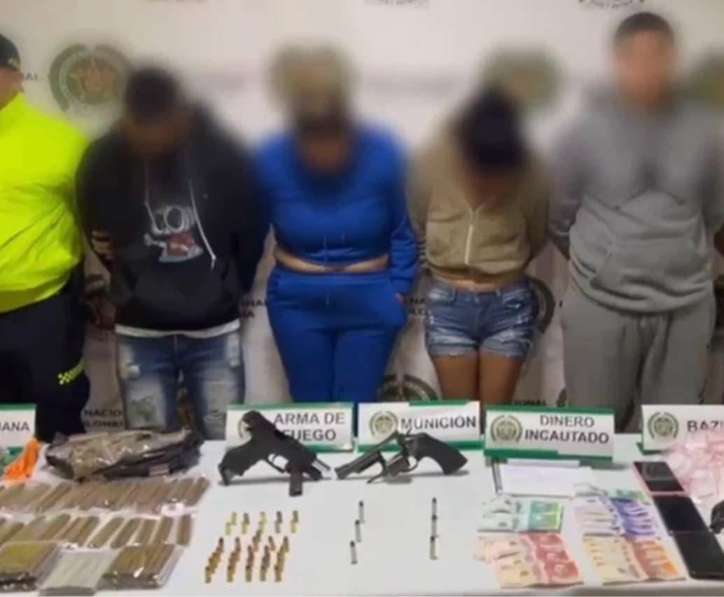 La Policía dio un duro golpe contra el crimen en el Barrio Antioquia de la ciudad de Medellín. FOTO: Policía Nacional 