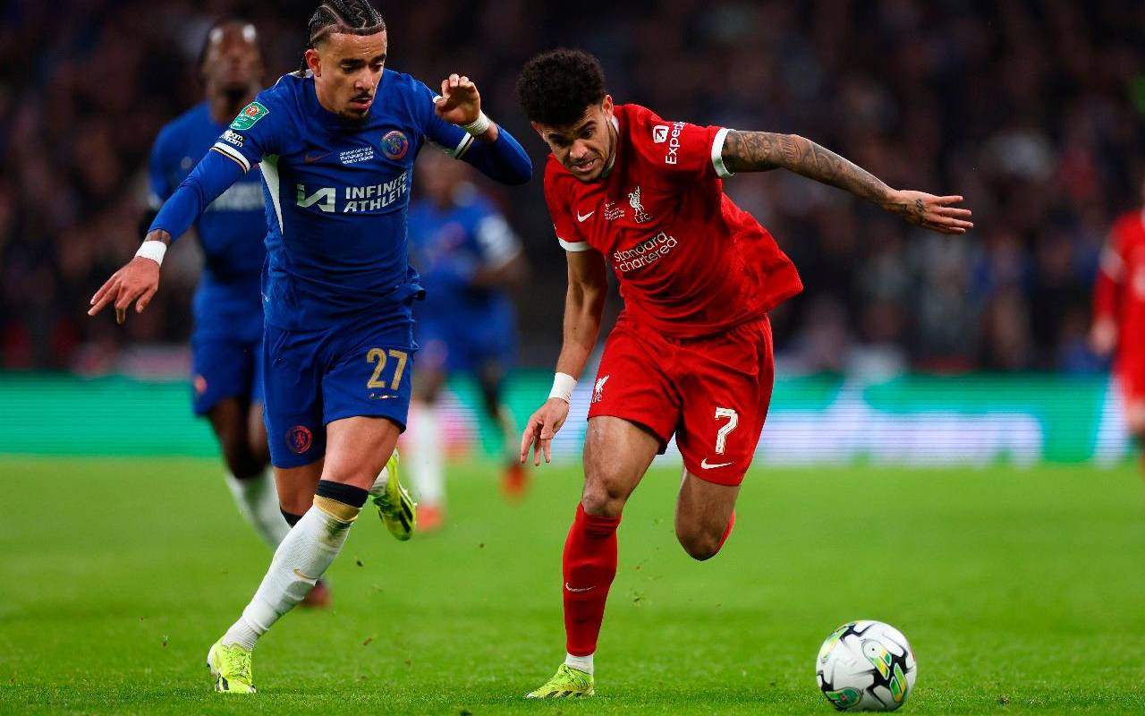 El guajiro fue figura en la final de la EFL Cup, en la que Liverpool se impuso por 1-0 contra Chelsea gracias a un gol de Van Dijk. Foto: Getty